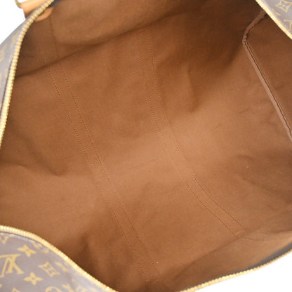 Louis Vuitton Keepall Bag Monogram Canvas Brown Canvas Travel Bag Bag (   )