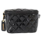 Chanel Vintage Zip Belt Bag Quilted Lambskin Black Patent_Leather Clutche & Pouche Bag (   )