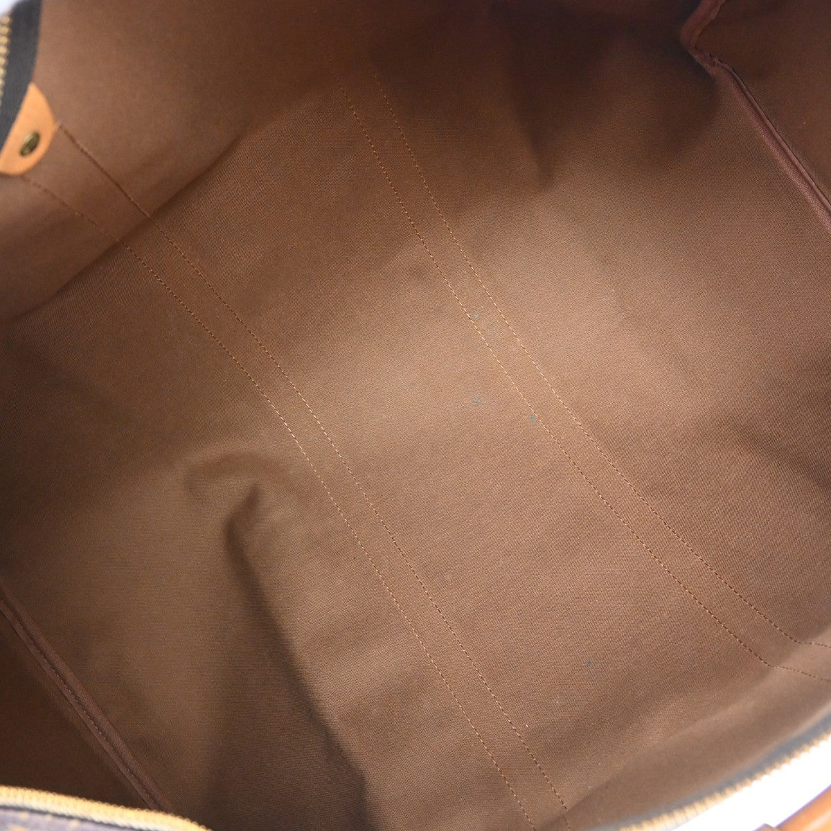 Louis Vuitton Keepall Bag Monogram Canvas Brown Canvas Travel Bag Bag (   )