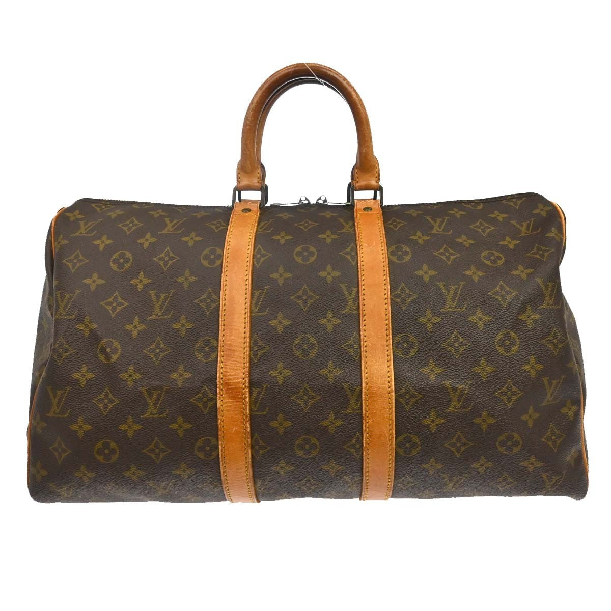 Louis Vuitton Keepall Bag Monogram Canvas Brown Canvas Travel Bag Bag (   )