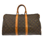 Louis Vuitton Keepall Bag Monogram Canvas Brown Canvas Travel Bag Bag (   )