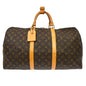 Louis Vuitton Keepall Bag Monogram Canvas Brown Canvas Travel Bag Bag (   )