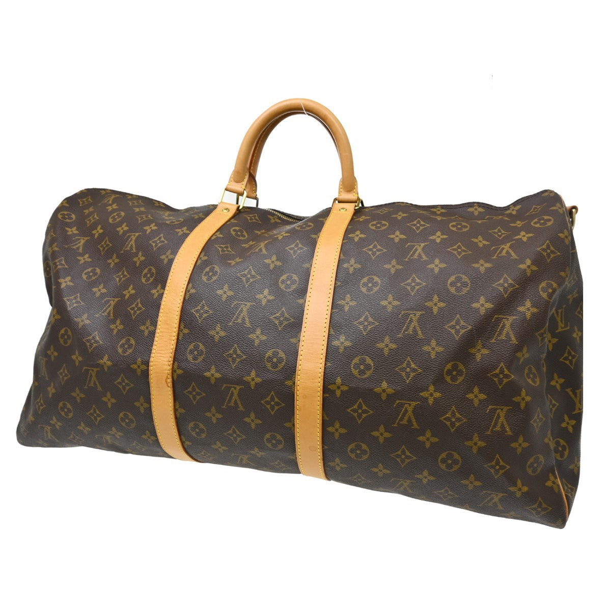 Louis Vuitton Keepall Bandouliere Bag Monogram Canvas Brown Canvas Travel Bag Bag (   )