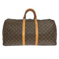 Louis Vuitton Keepall Bag Monogram Canvas Brown Canvas Travel Bag Bag (   )