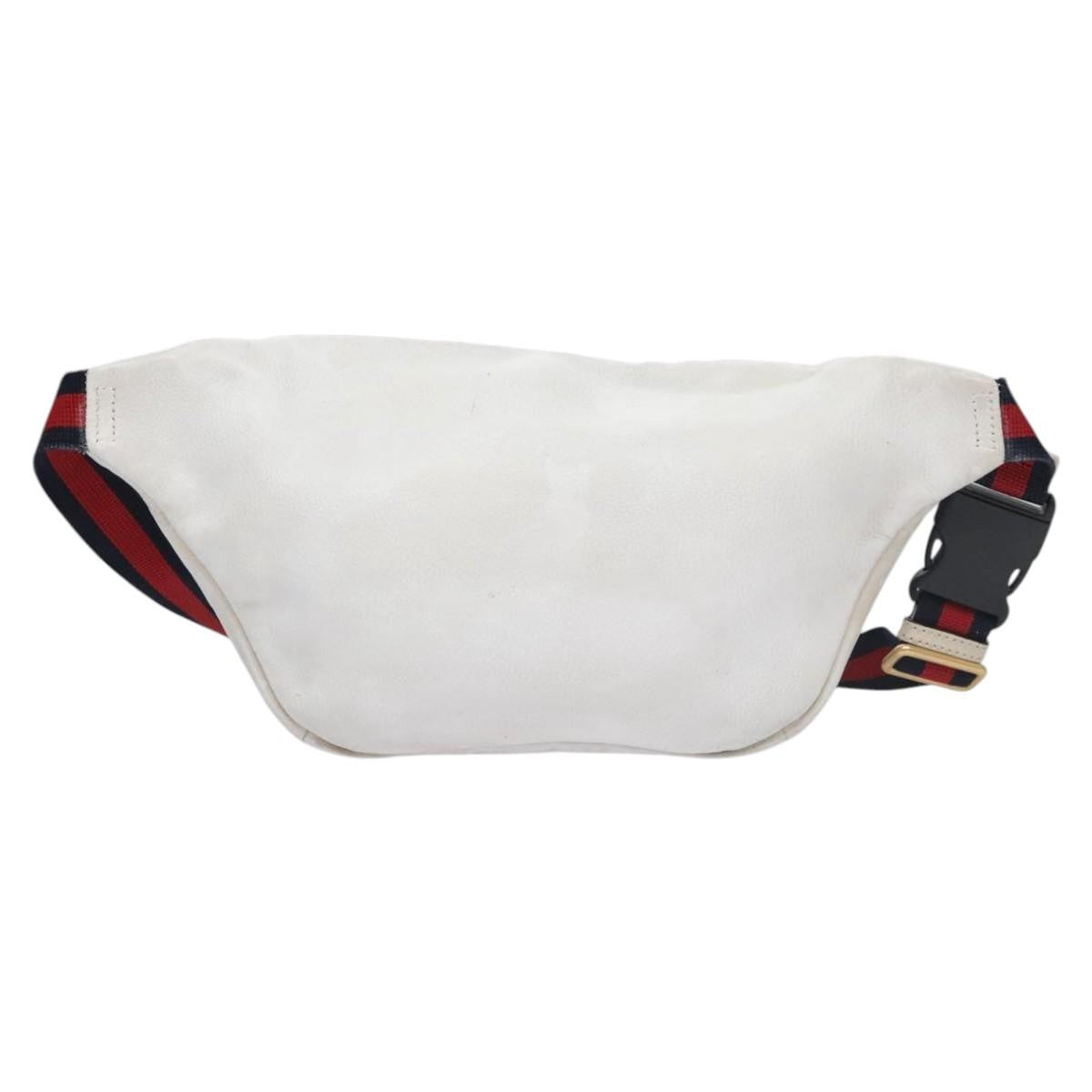 Gucci Logo Belt Bag Printed Leather White Leather Shoulder Bag Bag (   )