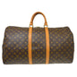 Louis Vuitton Keepall Bag Monogram Canvas Brown Canvas Travel Bag Bag (   )