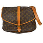Louis Vuitton Saumur Handbag Monogram Canvas Brown Canvas Shoulder Bag Bag (   )