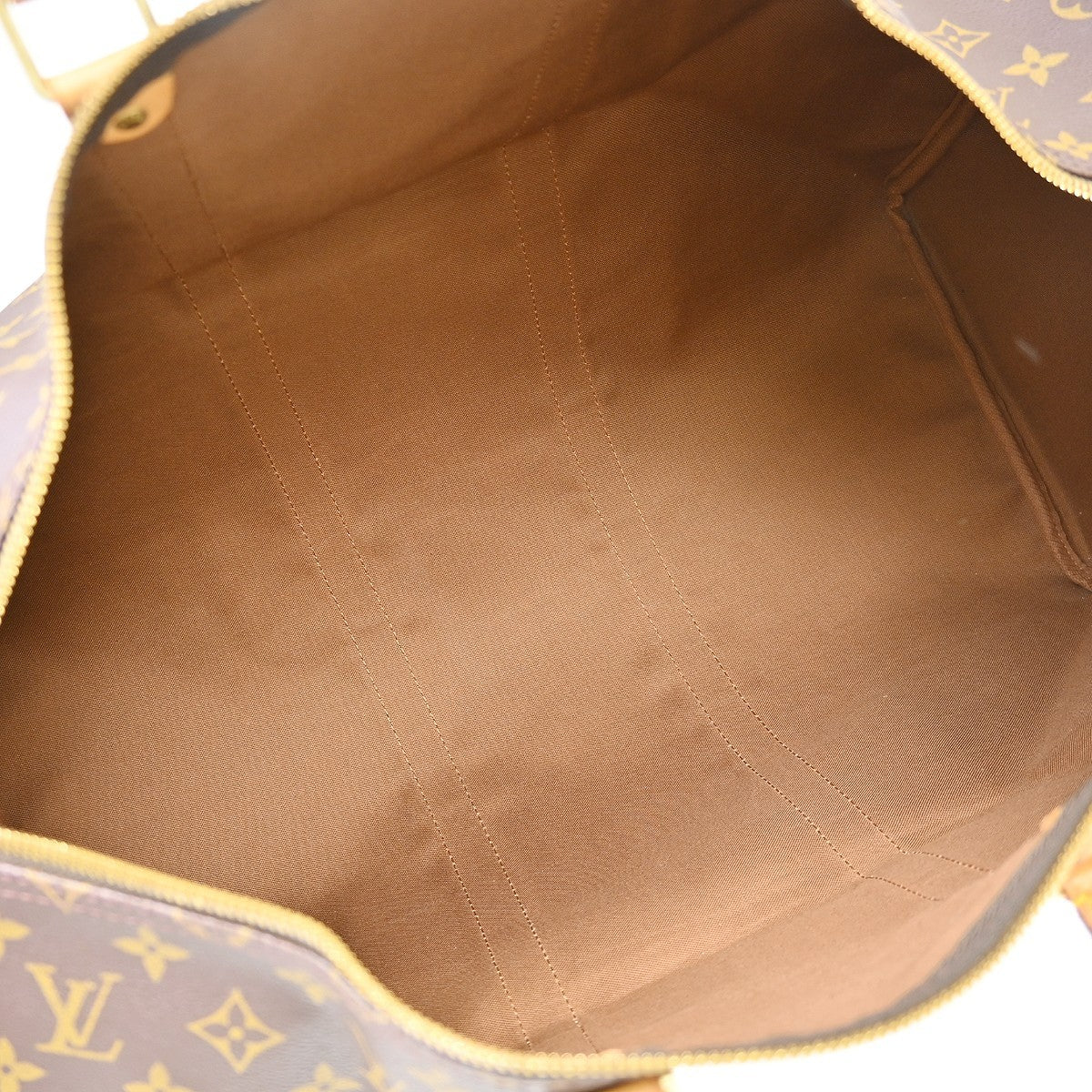 Louis Vuitton Keepall Bag Monogram Canvas Brown Canvas Travel Bag Bag (   )