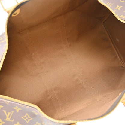 Louis Vuitton Keepall Bag Monogram Canvas Brown Canvas Travel Bag Bag (   )