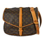 Louis Vuitton Saumur Handbag Monogram Canvas Brown Canvas Shoulder Bag Bag (   )