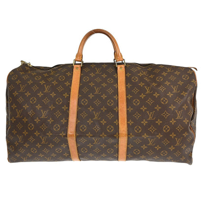 Louis Vuitton Keepall Bag Monogram Canvas Brown Canvas Travel Bag Bag (   )