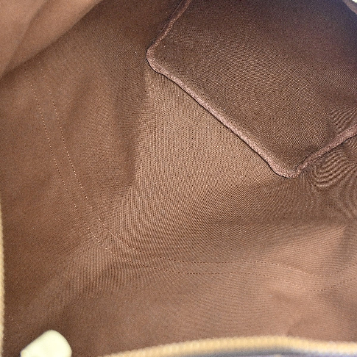 Louis Vuitton Keepall Bag Monogram Canvas Brown Canvas Travel Bag Bag (   )