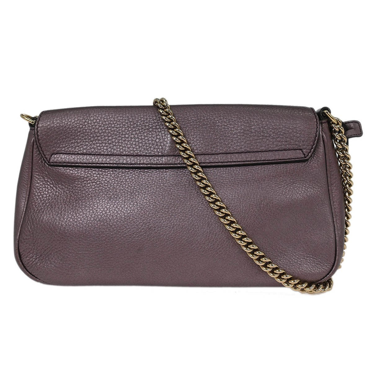 Gucci Soho Chain Crossbody Bag Leather Purple Leather Shoulder Bag Bag (   )