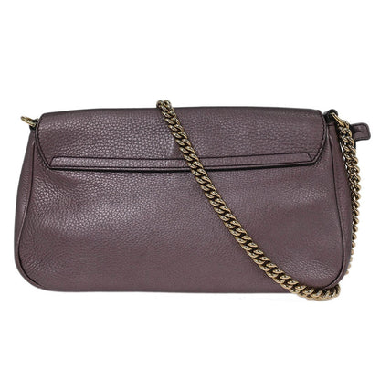 Gucci Soho Chain Crossbody Bag Leather Purple Leather Shoulder Bag Bag (   )