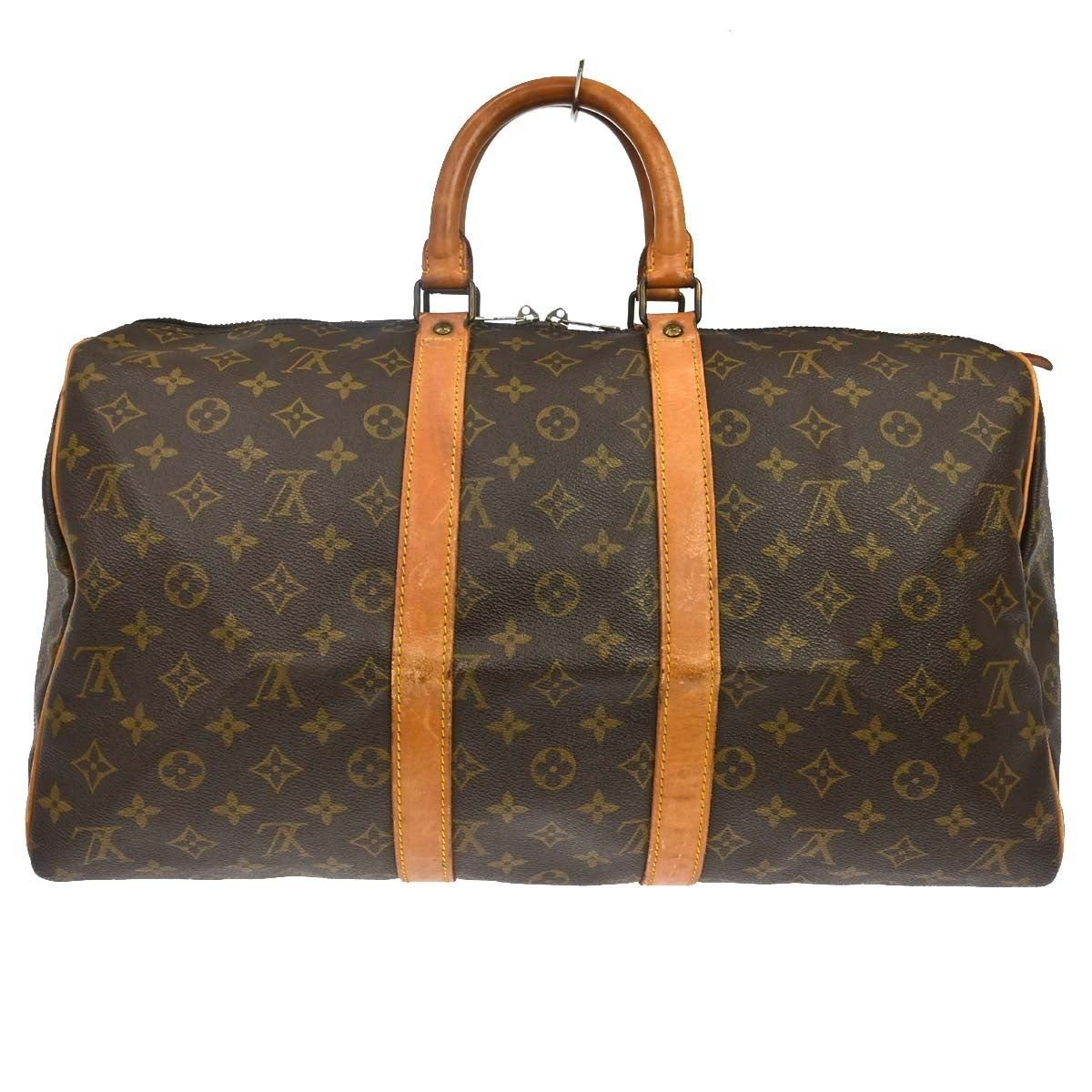 Louis Vuitton Keepall Bag Monogram Canvas Brown Canvas Travel Bag Bag (   )