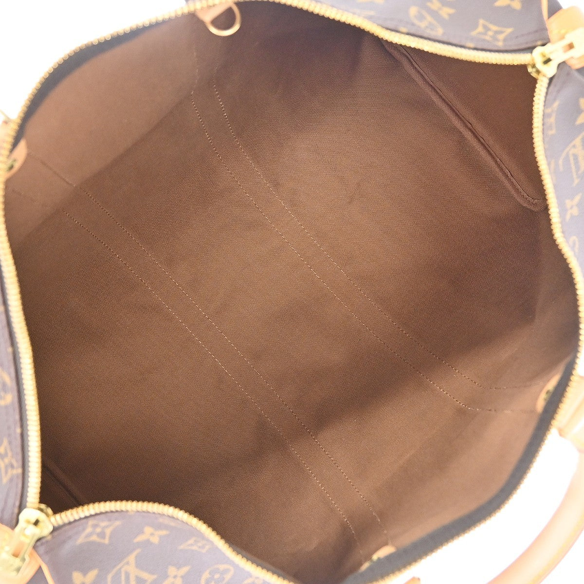 Louis Vuitton Keepall Bag Monogram Canvas Brown Canvas Travel Bag Bag (   )