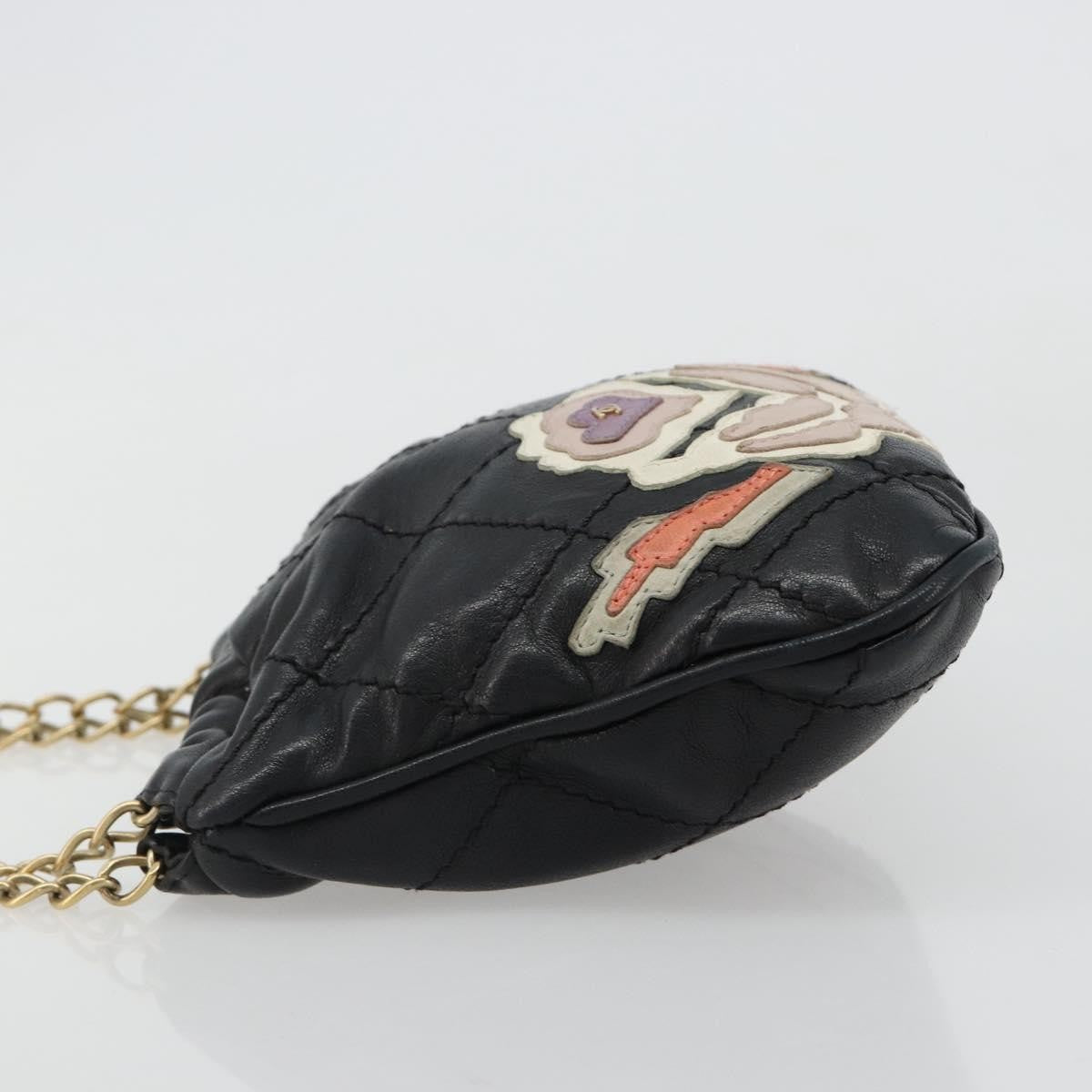Chanel Chain Tote Leather Black Leather Shoulder Bag Bag (   )