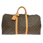 Louis Vuitton Keepall Bag Monogram Canvas Brown Canvas Travel Bag Bag (   )