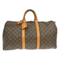 Louis Vuitton Keepall Bag Monogram Canvas Brown Canvas Travel Bag Bag (   )