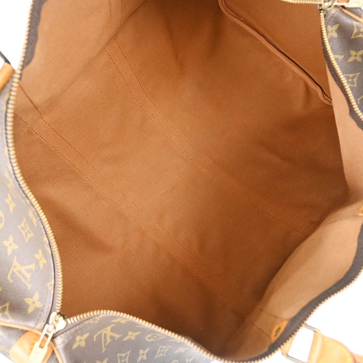 Louis Vuitton Keepall Bag Monogram Canvas Brown Canvas Travel Bag Bag (   )