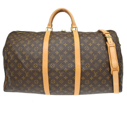 Louis Vuitton Keepall Bandouliere Bag Monogram Canvas Brown Canvas Travel Bag Bag (   )