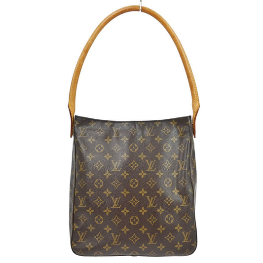 Louis Vuitton Monogram Looping Handbag Monogram Canvas Brown Canvas Shoulder Bag Bag (   )