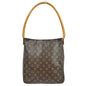 Louis Vuitton Monogram Looping Handbag Monogram Canvas Brown Canvas Shoulder Bag Bag (   )