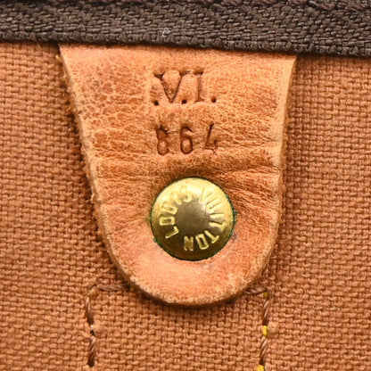 Louis Vuitton Keepall Bag Monogram Canvas Brown Canvas Travel Bag Bag (   )