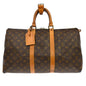 Louis Vuitton Keepall Bag Monogram Canvas Brown Canvas Travel Bag Bag (   )
