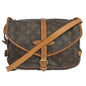 Louis Vuitton Saumur Handbag Monogram Canvas Brown Canvas Shoulder Bag Bag (   )