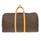 Louis Vuitton Keepall Bag Monogram Canvas Brown Canvas Travel Bag Bag (   )