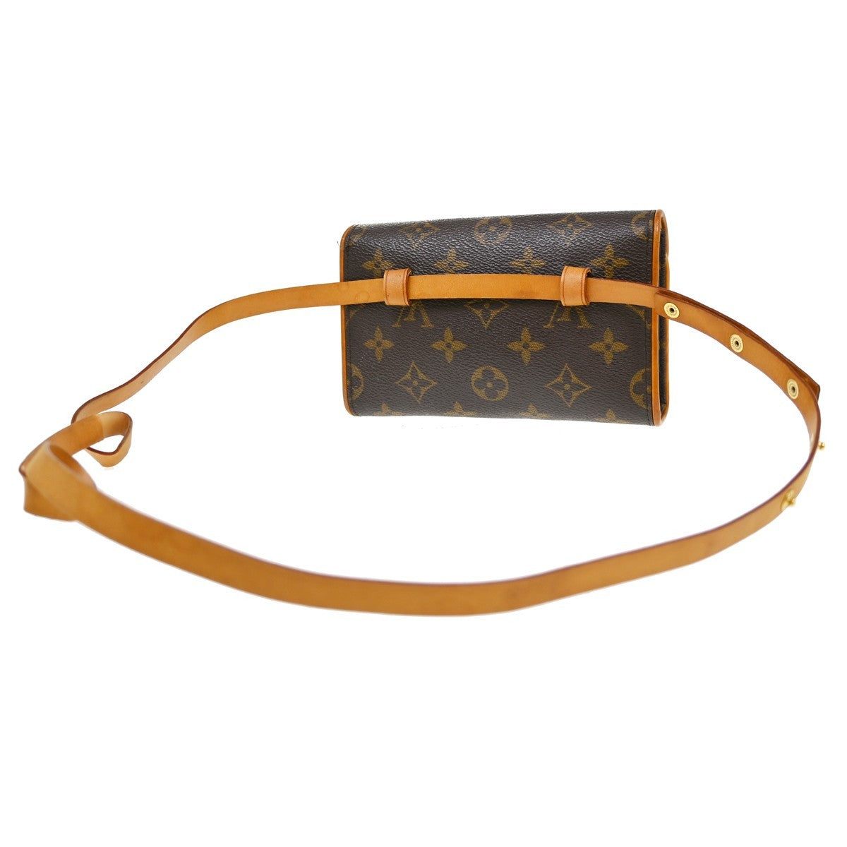 Louis Vuitton Florentine Waist Bag Monogram Canvas Brown Canvas Clutche & Pouche Bag (   )