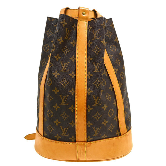 Louis Vuitton Randonnee Backpack Monogram Canvas Brown Canvas Backpack Bag (   )