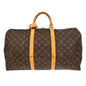 Louis Vuitton Keepall Bag Monogram Canvas Brown Canvas Travel Bag Bag (   )