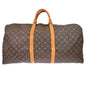 Louis Vuitton Keepall Bag Monogram Canvas Brown Canvas Travel Bag Bag (   )