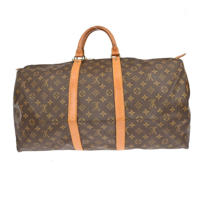 Louis Vuitton Keepall Bag Monogram Canvas Brown Canvas Travel Bag Bag (   )