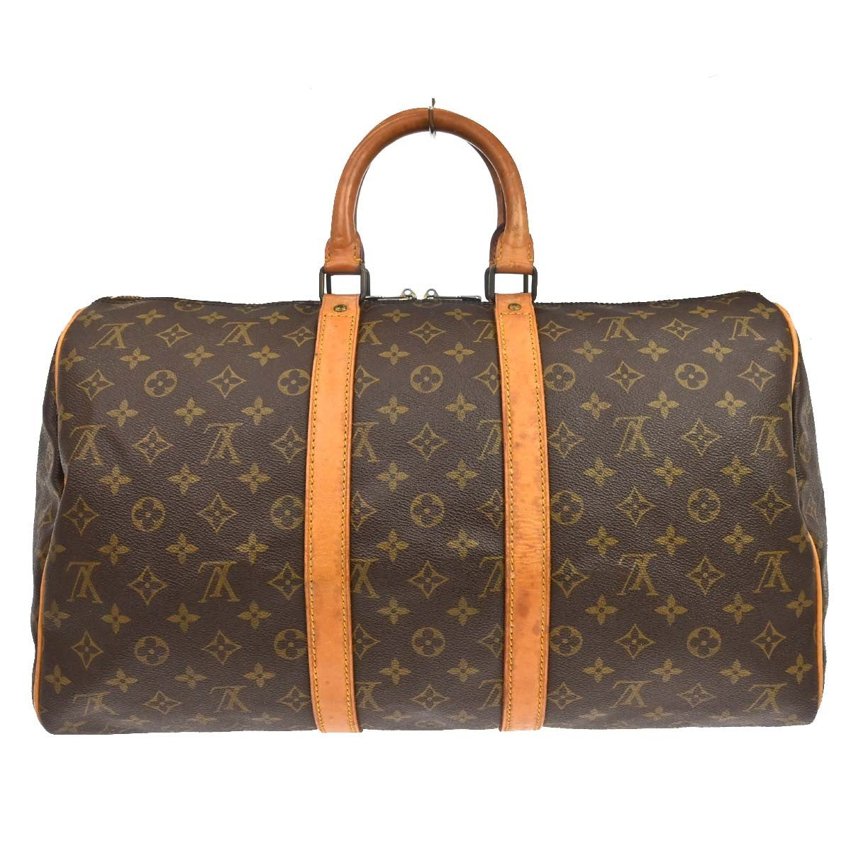 Louis Vuitton Keepall Bag Monogram Canvas Brown Canvas Travel Bag Bag (   )