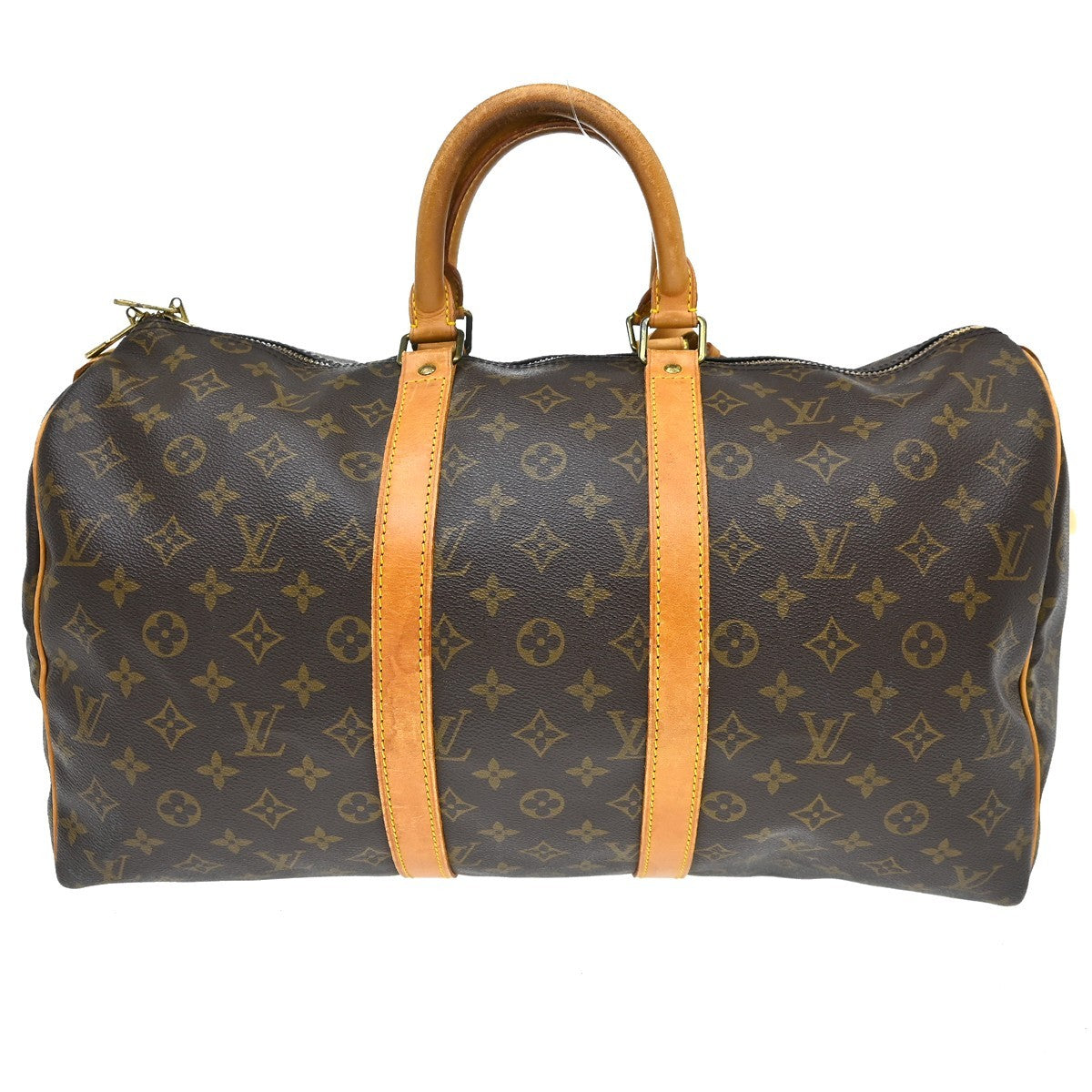 Louis Vuitton Keepall Bag Monogram Canvas Brown Canvas Travel Bag Bag (   )