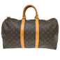 Louis Vuitton Keepall Bag Monogram Canvas Brown Canvas Travel Bag Bag (   )
