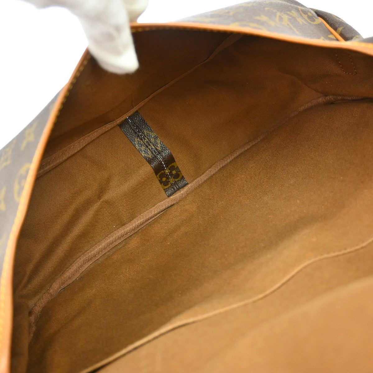 Louis Vuitton Saumur Handbag Monogram Canvas Brown Canvas Shoulder Bag Bag (   )