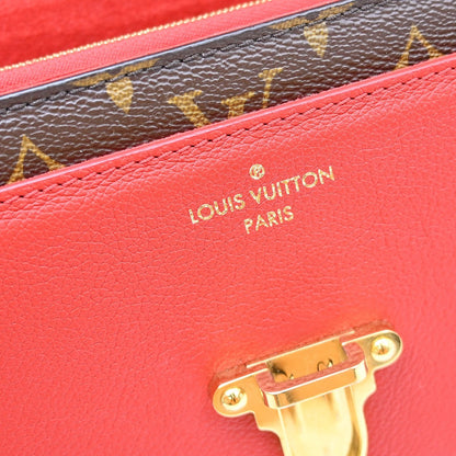 Louis Vuitton Victoire Handbag Monogram Canvas And Leather Brown Canvas Shoulder Bag Bag (   )