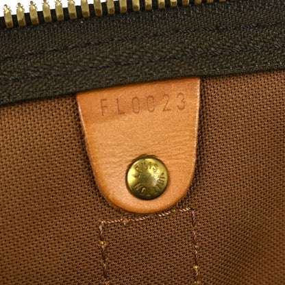 Louis Vuitton Keepall Bag Monogram Canvas Brown Canvas Travel Bag Bag (   )