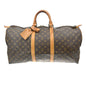 Louis Vuitton Keepall Bag Monogram Canvas Brown Canvas Travel Bag Bag (   )