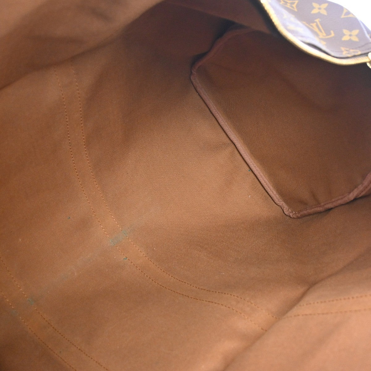 Louis Vuitton Keepall Bag Monogram Canvas Brown Canvas Travel Bag Bag (   )