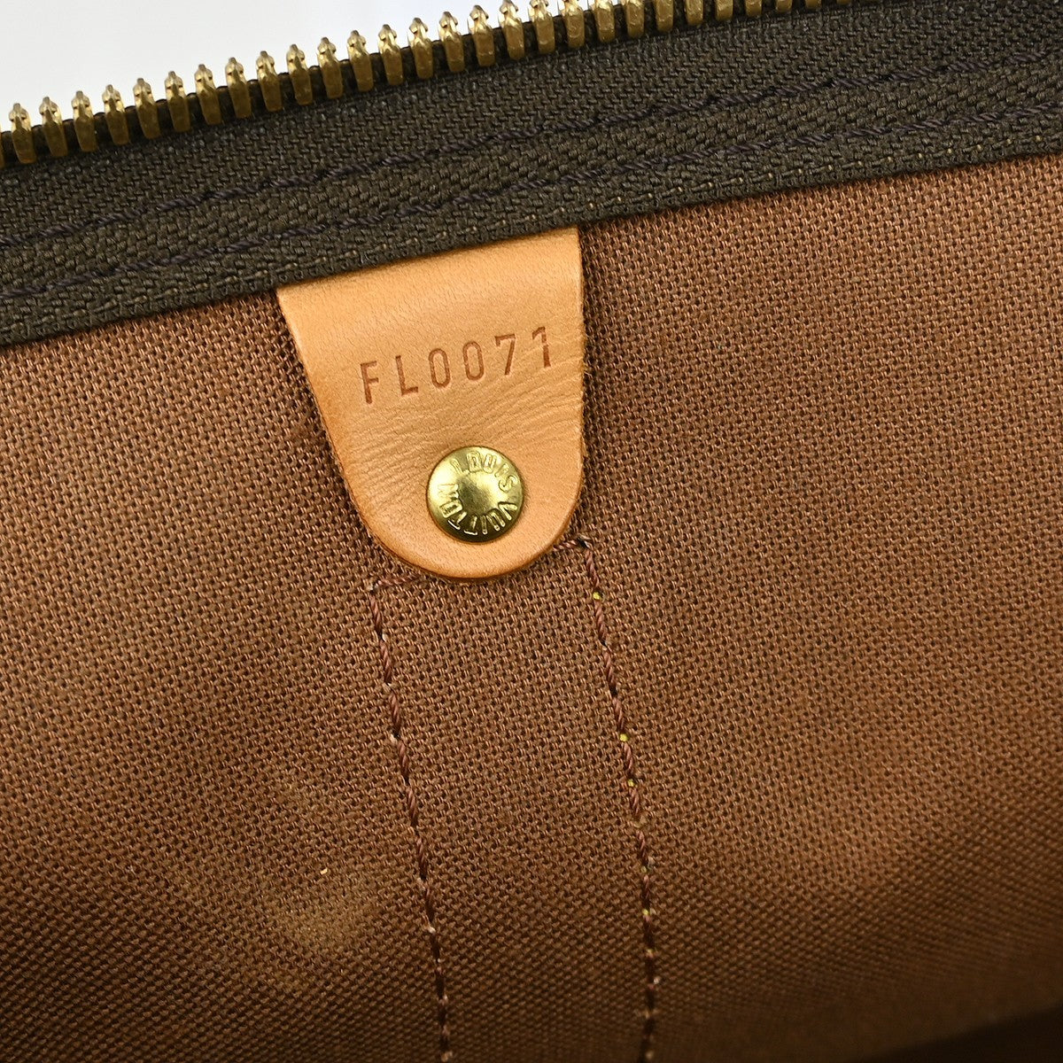 Louis Vuitton Keepall Bag Monogram Canvas Brown Canvas Travel Bag Bag (   )