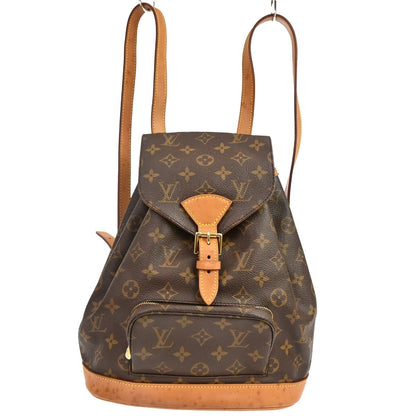 Louis Vuitton Vintage Montsouris Backpack Monogram Canvas Brown Canvas Backpack Bag (   )