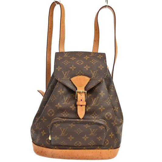 Louis Vuitton Vintage Montsouris Backpack Monogram Canvas Brown Canvas Backpack Bag (   )