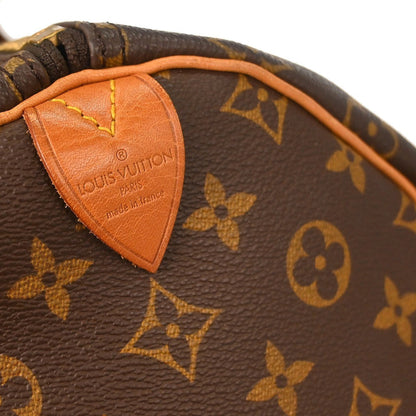 Louis Vuitton Keepall Bag Monogram Canvas Brown Canvas Travel Bag Bag (   )