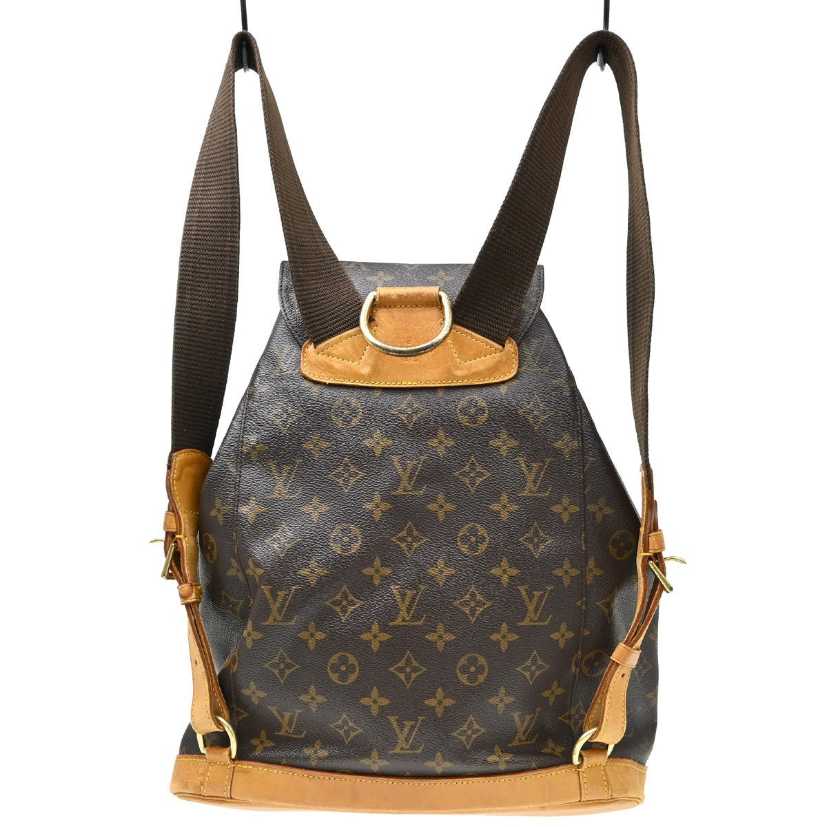 Louis Vuitton Vintage Montsouris Backpack Monogram Canvas Brown Canvas Backpack Bag (   )