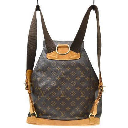 Louis Vuitton Vintage Montsouris Backpack Monogram Canvas Brown Canvas Backpack Bag (   )